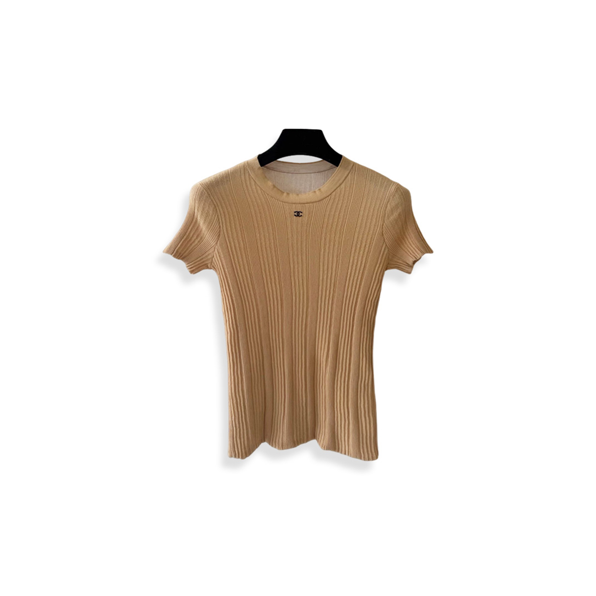 CHANEL CC LOGO TOP COTTON